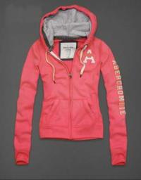 dames abercrombie fitch pullover zip a lichtrood Gewoon Kopen e6fft968